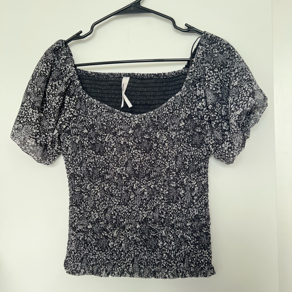Anthropologie Floral Blouse Top Sz XS